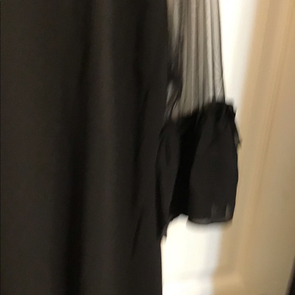 NWOT Marc Bouwer Knit & Woven 3/4 Mesh Tiered Sleeve Scoop Neck Sheath Dress - Picture 4 of 7